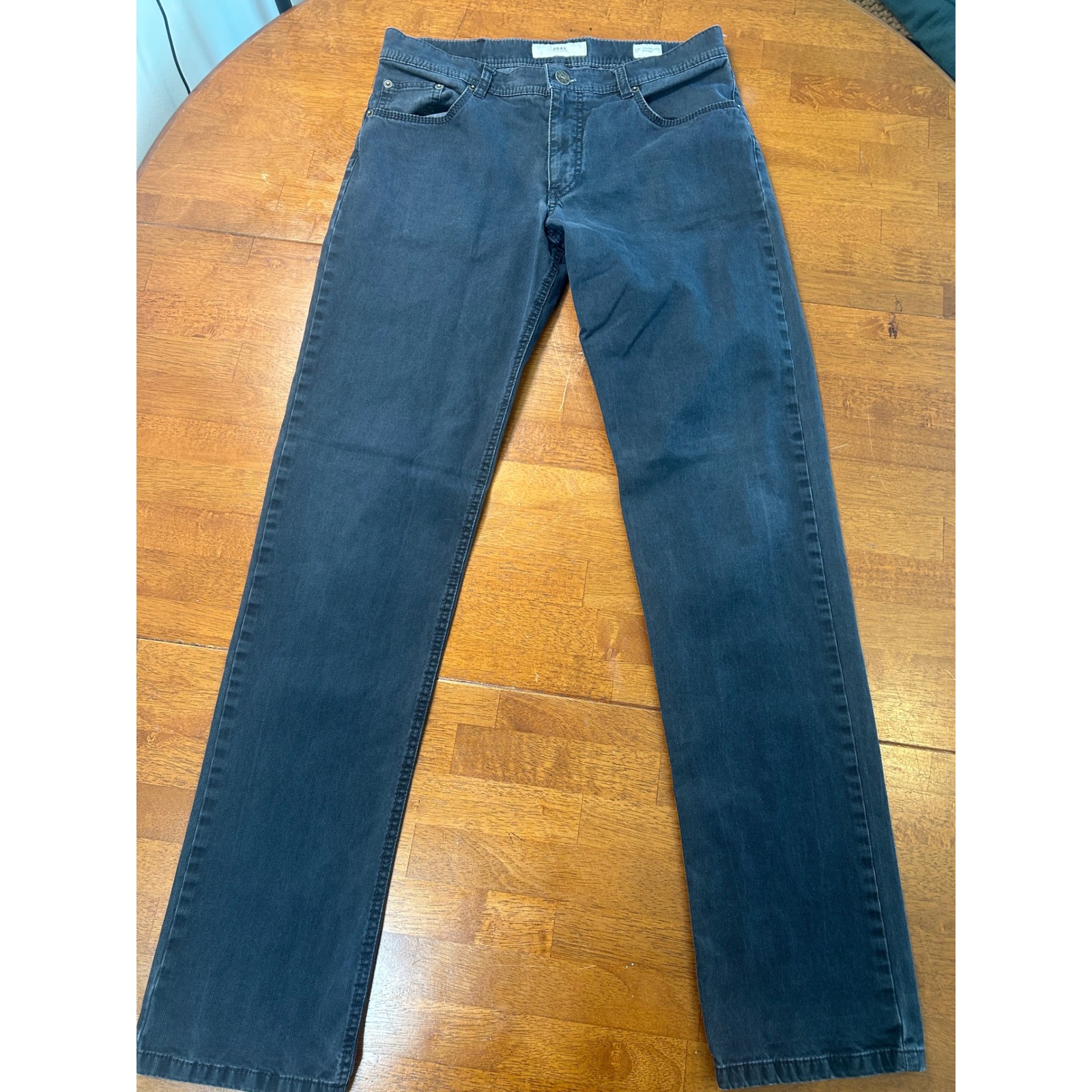 Brax Cooper Fancy Regular Fit Pants Mens 33x34 Blue Textured Straight Leg Brax Cooper Fancy Regular Fit Pants Mens 33x34 Blue Textured Straight Leg
